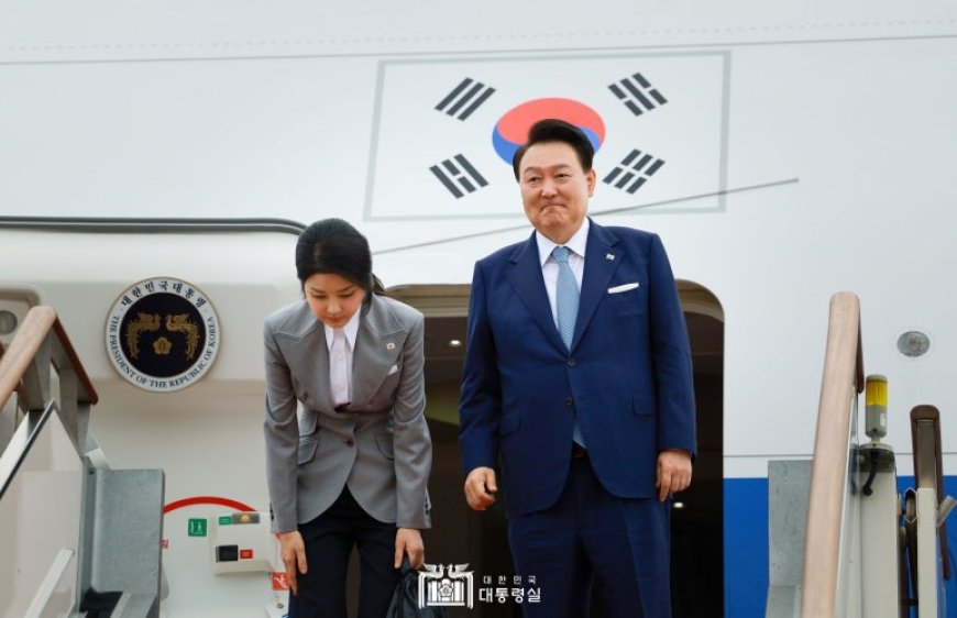 윤석열 대통령 부부, 서울공항 출발 행사