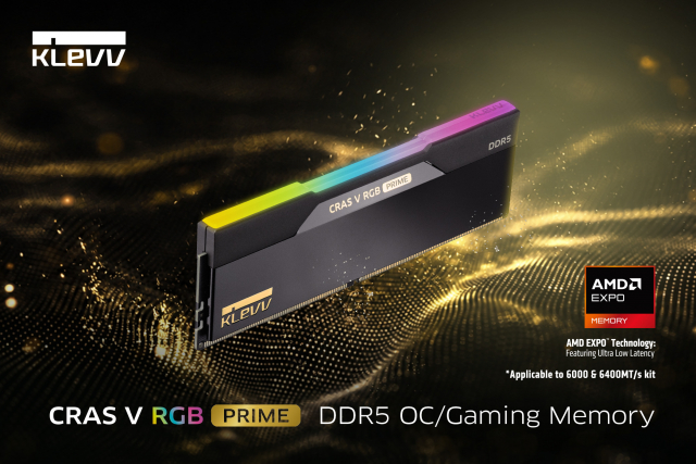 KLEVV, 신제품 CRAS V RGB PRIME DDR5 게이밍/OC 메모리 공개